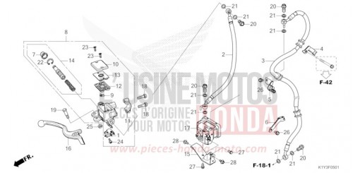 FRONT BRAKE MASTER CYLINDER (WW125A) WW125AP de 2023